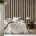 Painted Stripes, Pink Mural Wallpaper - room preview 03