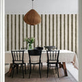 Painted Stripes, Brown Mural Wallpaper - room preview 03