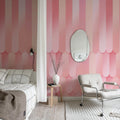 Gradient Stripes, Pink Mural Wallpaper - room preview 03