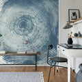 Tree Cut, Blue Mural Wallpaper - room preview 03