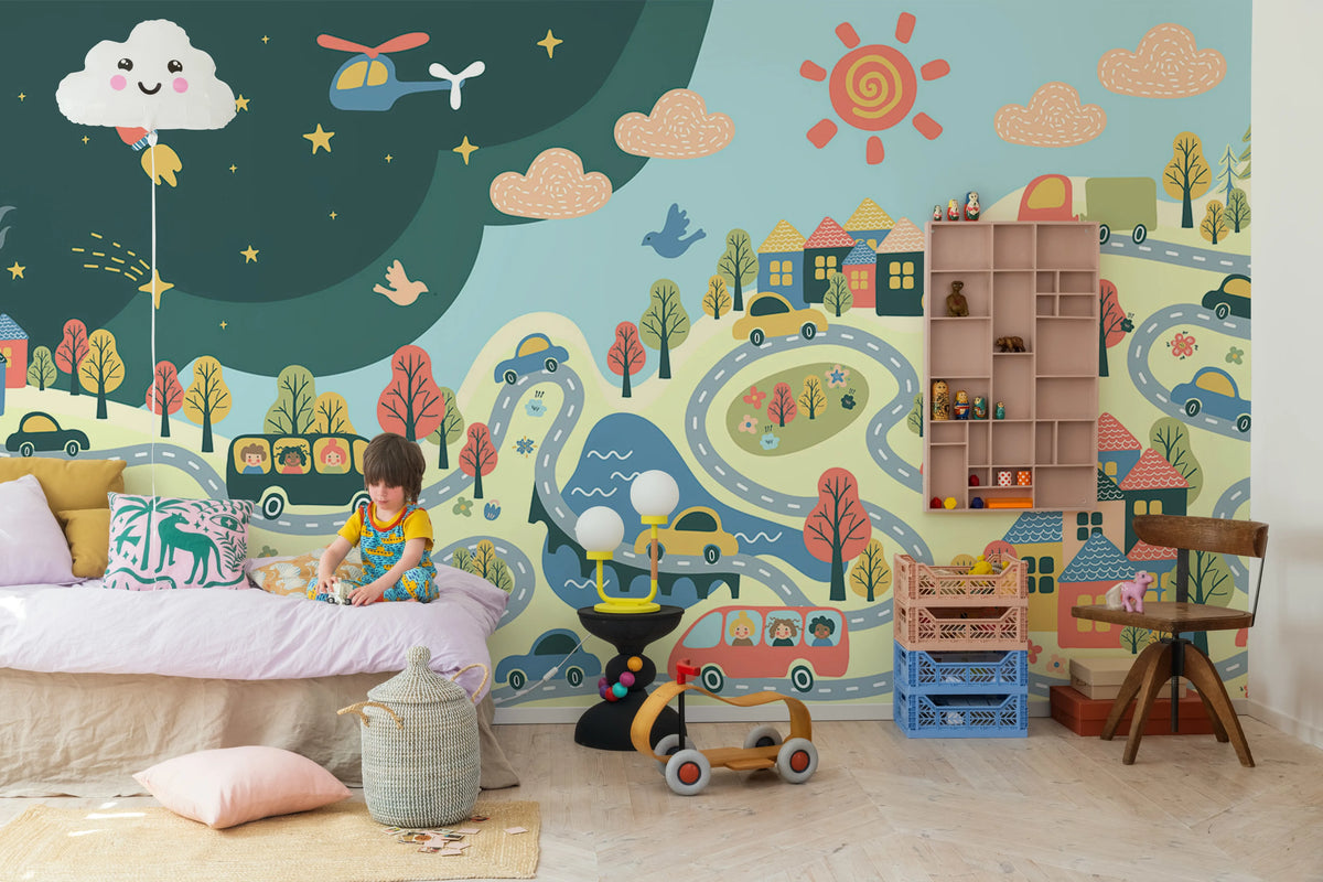Fun Town, Multi Mural Wallpaper - room preview 03