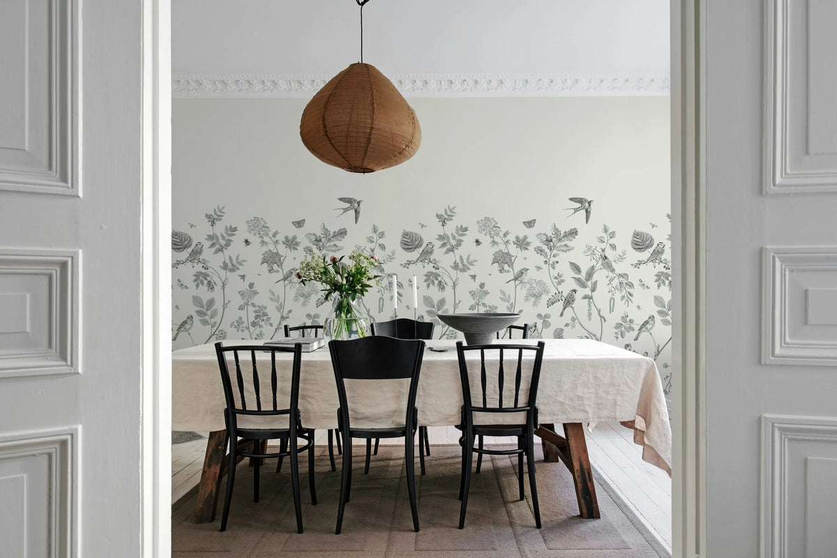 Spring Day, Graphite Mural Wallpaper - room preview 03