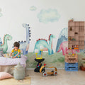 Dinosaur Stroll, Multi Mural Wallpaper - room preview 03