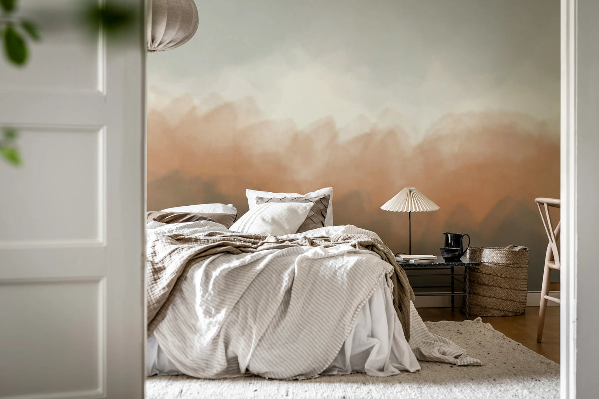 Color Fog, Rust Mural Wallpaper - room preview 03