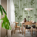 Bamboo Forest, Green Mural Wallpaper - room preview 03