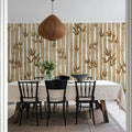 Bamboo Forest, Brown Mural Wallpaper - room preview 03