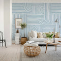 Graphic Vaults, Blue Mural Wallpaper - room preview 03