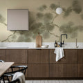 Pine Branch, Beige Mural Wallpaper - room preview 03