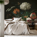 Bold Bouquet, Red Mural Wallpaper - room preview 03