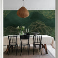 Opulence Dots, Jade Mural Wallpaper - room preview 03