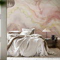 Opulence Dots, Pink Marble Mural Wallpaper - room preview 03