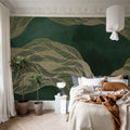 Opulence Flow, Jade Mural Wallpaper - room preview 03