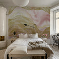 Opulence Flow, Pink Marble Mural Wallpaper - room preview 03