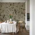 Hummingbird, Beige Mural Wallpaper - room preview 03