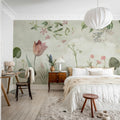 Floral Nostalgia, Pastel Mural Wallpaper - room preview 03