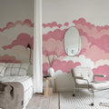 Dreamy Clouds, Pink Mural Wallpaper - room preview 03