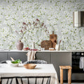 Cherry Blossom Tree, White Mural Wallpaper - room preview 03