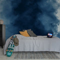 Color Flow, Blue Mural Wallpaper - room preview 03