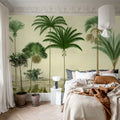 Vintage Palms, Green Mural Wallpaper - room preview 03