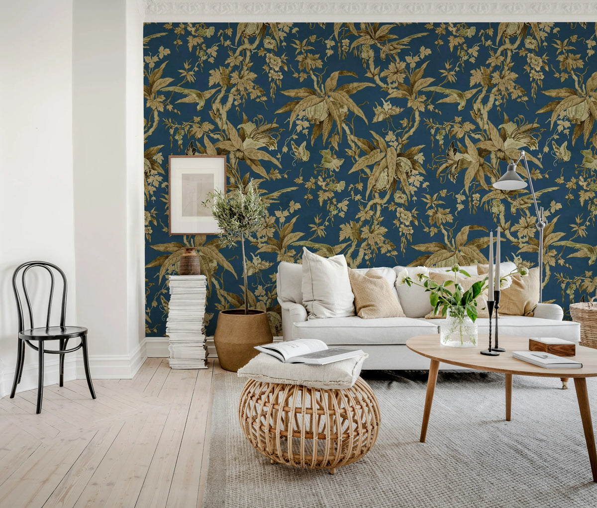 Nature of Eden, Blue Mural Wallpaper - room preview 03