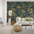 Nature of Eden, Blue Mural Wallpaper - room preview 03