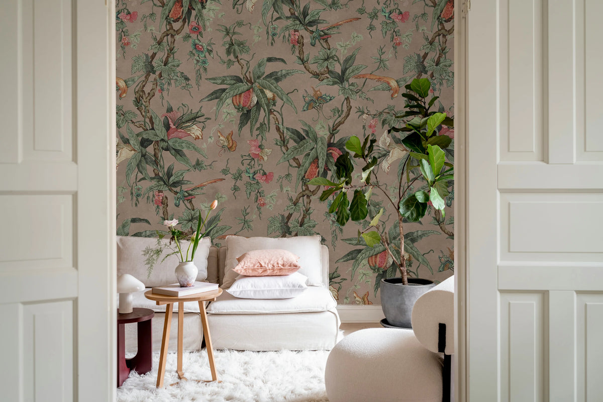 Nature of Eden, Pink Mural Wallpaper - room preview 03