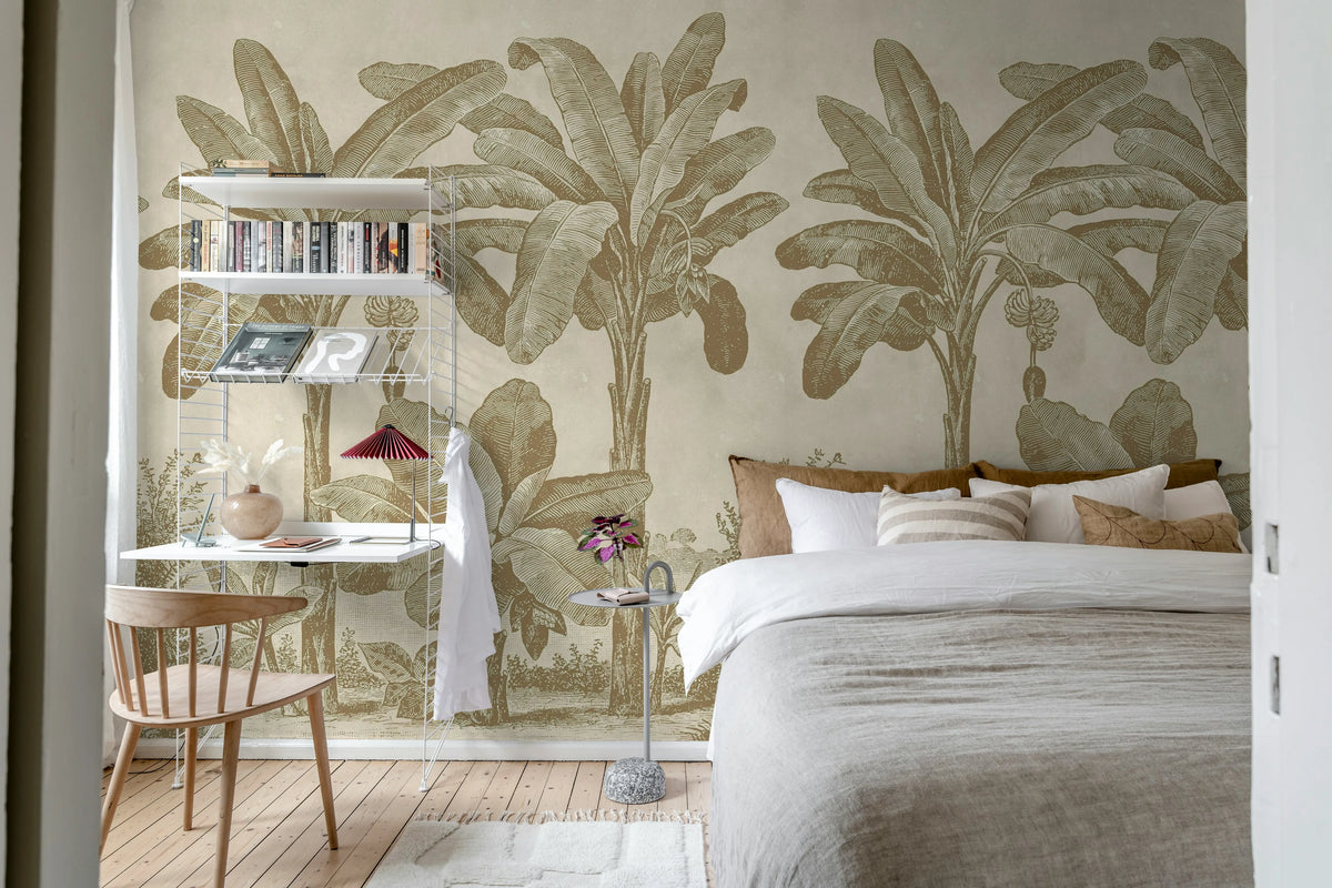 Timeless Tropics, Vintage Mural Wallpaper - room preview 03