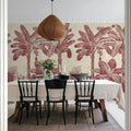 Timeless Tropics, Red Mural Wallpaper - room preview 03