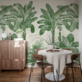 Timeless Tropics, Green Mural Wallpaper - room preview 03