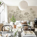 Giraffe Savannah, Beige Mural Wallpaper - room preview 03