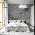 Palm Beach, Black & White Mural Wallpaper - room preview 03