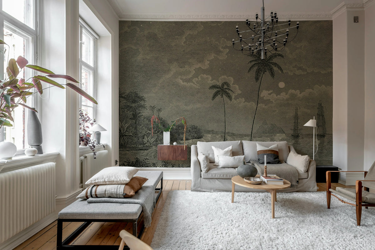 Palm Beach, Vintage Mural Wallpaper - room preview 03