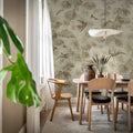 Humming Harmony, Beige Mural Wallpaper - room preview 03