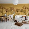 Palm Parade, Yellow Mural Wallpaper - room preview 03