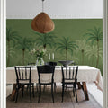 Palm Parade, Green Mural Wallpaper - room preview 03