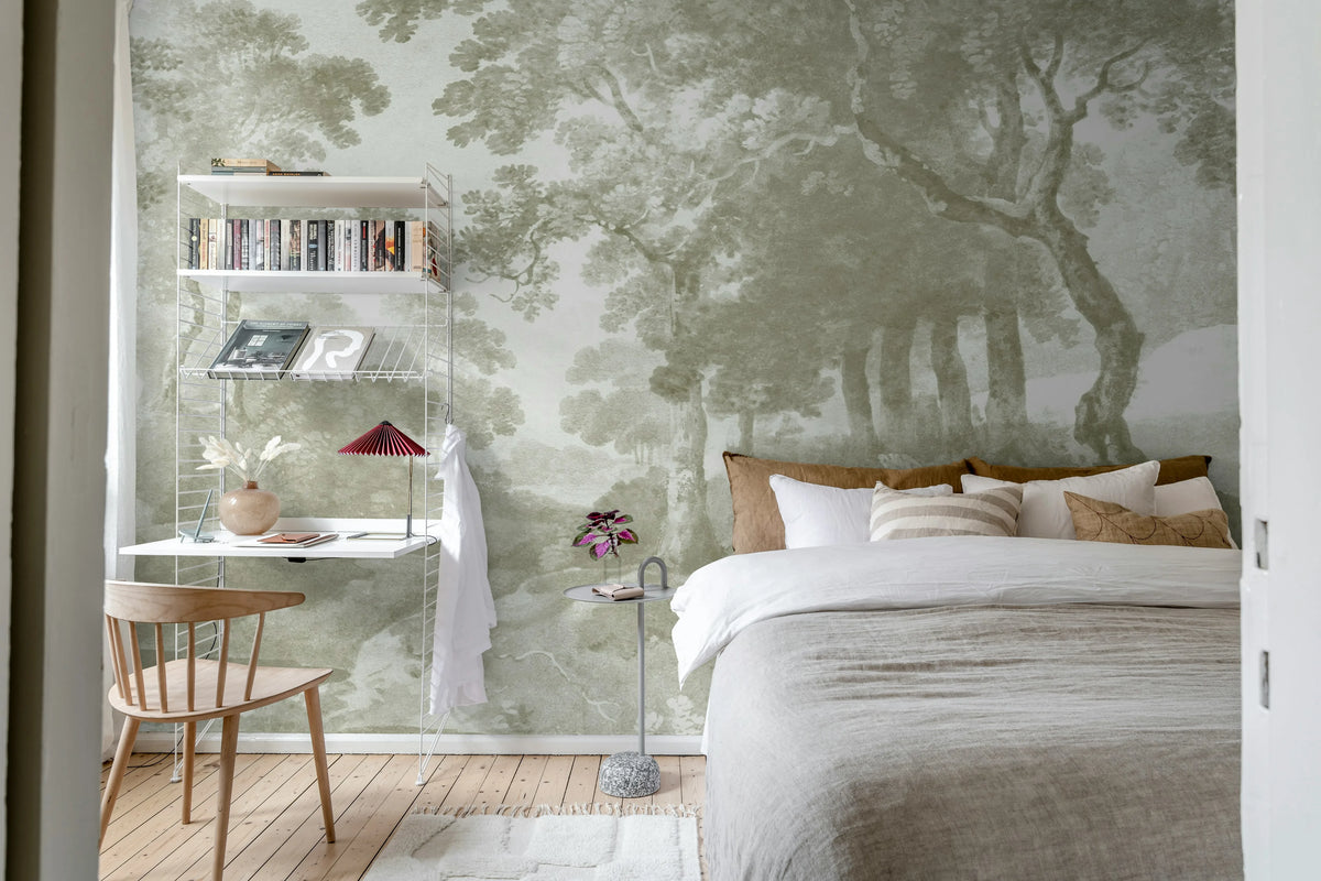 The Vintage Grove, Beige Mural Wallpaper - room preview 03