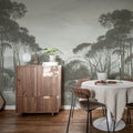 Pine Wood, Gray Mural Wallpaper - room preview 03