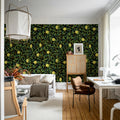 Lemon Garden, Midnight Mural Wallpaper - room preview 03