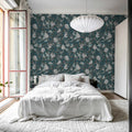 Pear Garden, Blue Mural Wallpaper - room preview 03