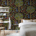 Bird Garden, Midnight Mural Wallpaper - room preview 03