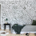 Circuit, White Mural Wallpaper - room preview 03