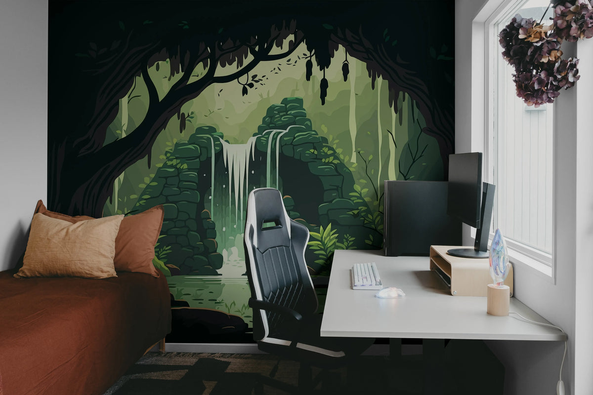 Fantasy Game, Dark Mural Wallpaper - room preview 03