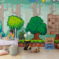 Pixel World, Green Mural Wallpaper - room preview 03