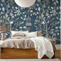 Mystic Garden, Dark Blue Mural Wallpaper - room preview 03
