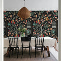 Mystic Garden, Black Mural Wallpaper - room preview 03