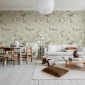 Poetic Flora, Beige Mural Wallpaper - room preview 03
