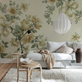 Vintage Bow, Yellow Mural Wallpaper - room preview 03