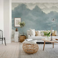 Sky of Clouds, Blue Mural Wallpaper - room preview 03