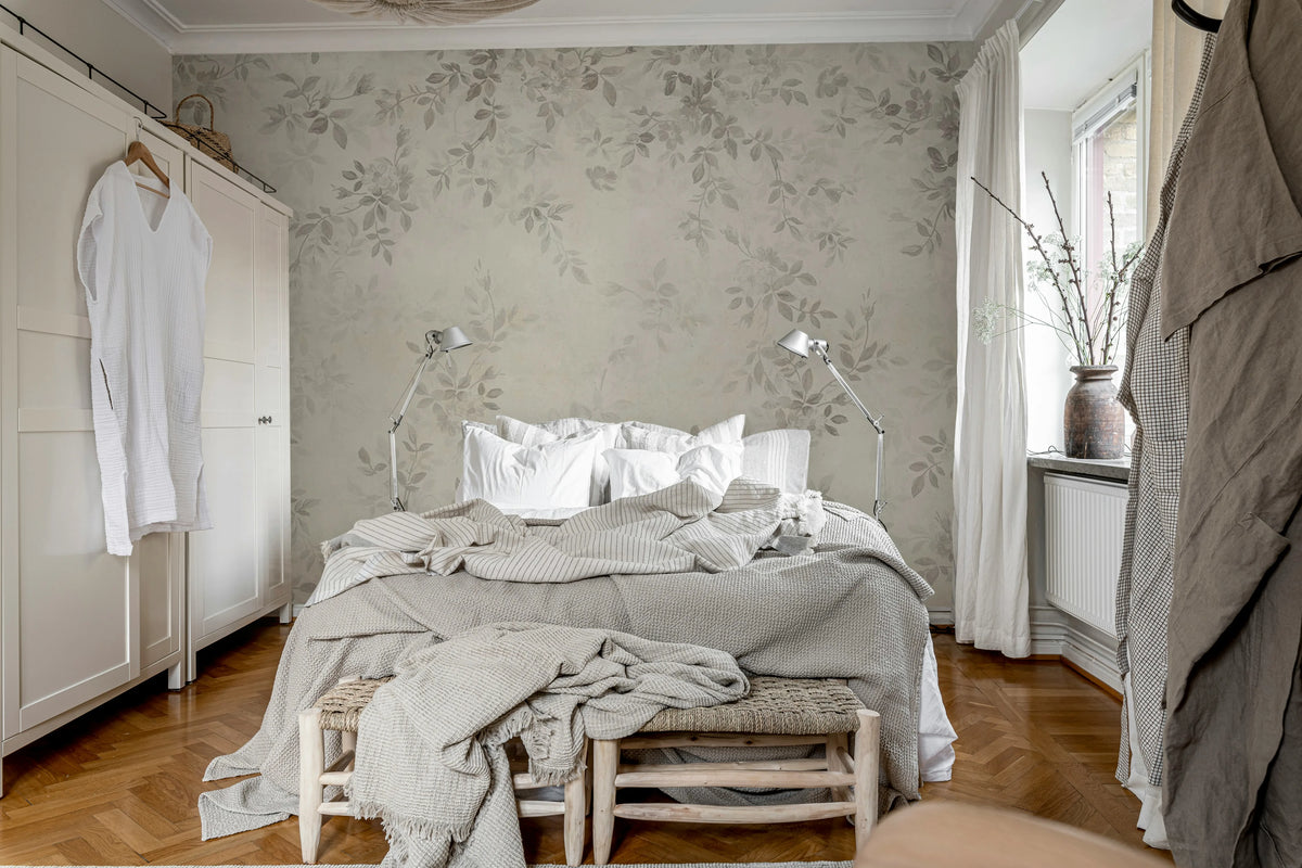 Daydream, Gray Mural Wallpaper - room preview 03