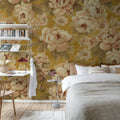 Eternal Blossoms, Yellow Mural Wallpaper - room preview 03